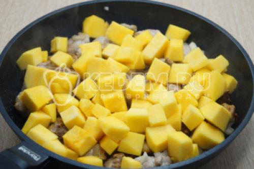 Запеченная тыква с гречкой. Гречка с мясом, запеченная в тыкве 37 Запеченная тыква с гречкой. Гречка с мясом, запеченная в тыкве 37