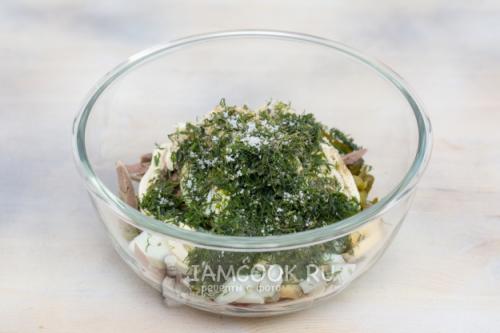 Салат из свиного или говяжьего сердца. Салат из сердца с маринованным луком 17 Салат из свиного или говяжьего сердца. Салат из сердца с маринованным луком 17