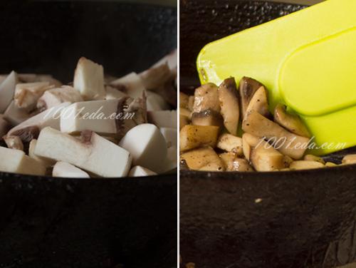 Слоеный салат из свиного сердца с шампиньонами.. Салат из свиного сердца с грибами: пошагово с фото 03 Слоеный салат из свиного сердца с шампиньонами.. Салат из свиного сердца с грибами: пошагово с фото 03