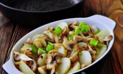 Картошка с шампиньонами в духовке