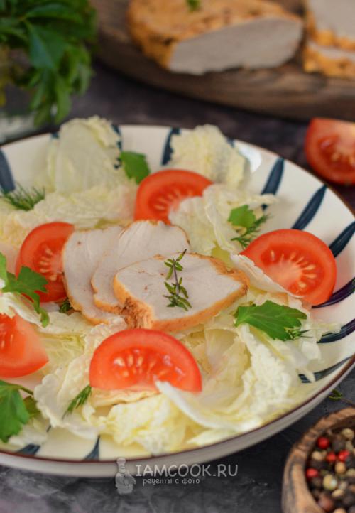 Легкий и Вкусный Салат: Помидоры, Огурцы, Перец, Сыр и Куриная Грудка 08