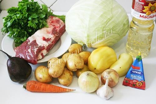 Борщ без мяса в мультиварке. Борщ в мультиварке (без мяса) 24