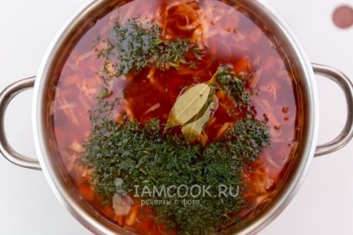 Постный борщ без обжарки. Борщ диетический без зажарки 05 Постный борщ без обжарки. Борщ диетический без зажарки 05