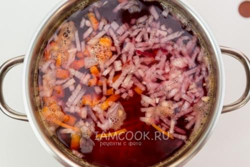 Постный борщ без обжарки. Борщ диетический без зажарки 02 Постный борщ без обжарки. Борщ диетический без зажарки 02