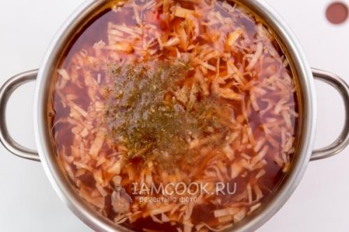 Постный борщ без обжарки. Борщ диетический без зажарки 04 Постный борщ без обжарки. Борщ диетический без зажарки 04