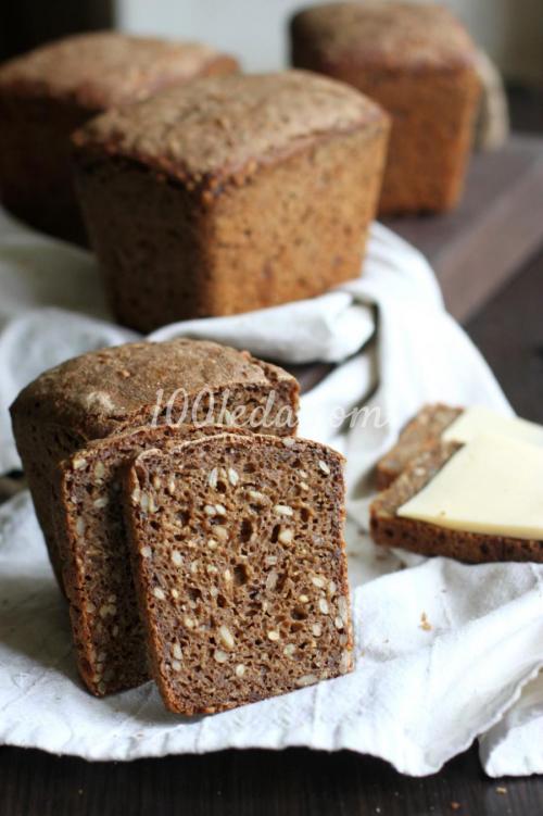 Ржаной хлеб на закваске со смесью семян рецепт.. Хлеб ржаной с семечками на закваске