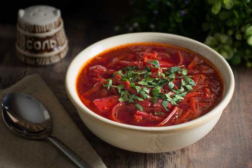 Калорийность постного борща с картошкой. Как приготовить очень вкусный постный борщ на воде — классический рецепт постного борща со свеклой и капустой с пошаговыми фото