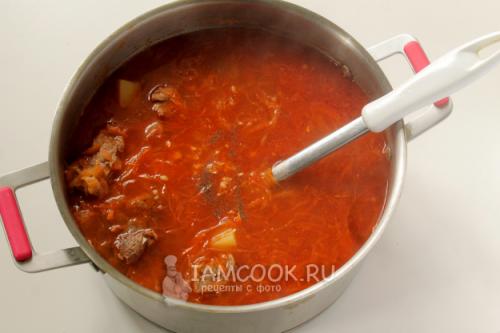 Борщ без свеклы в мультиварке. Пошаговый рецепт с фото 11 Борщ без свеклы в мультиварке. Пошаговый рецепт с фото 11