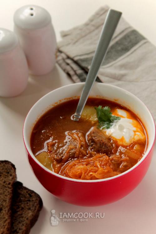 Борщ без свеклы в мультиварке. Пошаговый рецепт с фото 12 Борщ без свеклы в мультиварке. Пошаговый рецепт с фото 12