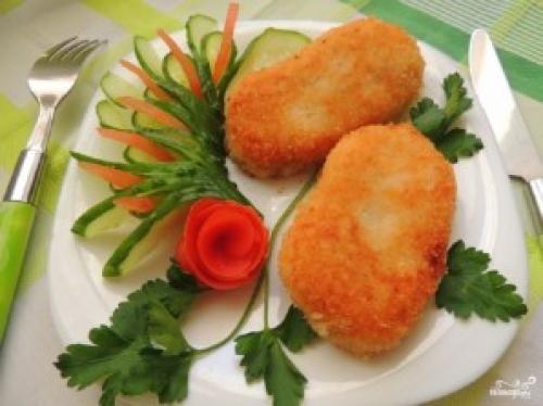 Рисовые котлеты с картошкой. Картофельные котлеты с рисом