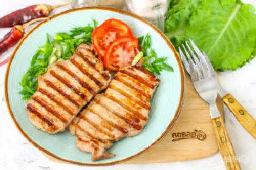 Свиной шашлык на электрогриле. Мясо на гриле