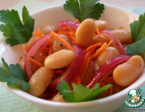 Салат азиатский с фасолью. Салат из фасоли в азиатском стиле