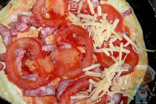 Быстрая пицца без дрожжей на сковороде. Любимица, пицца на сковороде и без дрожжей за 12 минут