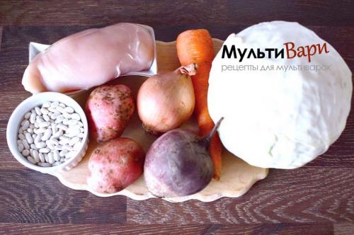 Борщ с курицей в мультиварке 22 Борщ с курицей в мультиварке 22