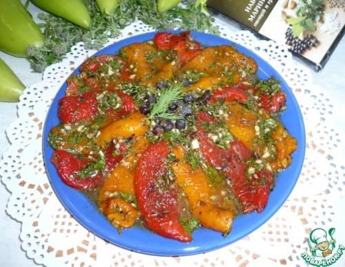 Запеченные перцы в быстром маринаде. Запеченный перец в быстром маринаде