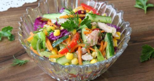 Салаты с копченой курицей без майонеза - 13 домашних вкусных рецептов 05 Салаты с копченой курицей без майонеза - 13 домашних вкусных рецептов 05