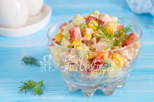 Салаты с копченой курицей без майонеза - 13 домашних вкусных рецептов 18 Салаты с копченой курицей без майонеза - 13 домашних вкусных рецептов 18