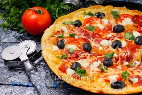 Тесто без дрожжей для пиццы на сковороде. Тесто для пиццы без дрожжей на воде — 5 минутный рецепт 28 Тесто без дрожжей для пиццы на сковороде. Тесто для пиццы без дрожжей на воде — 5 минутный рецепт 28