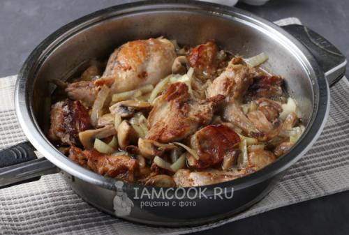 Гуляш из кролика с грибами. Кролик тушёный с грибами в сметане 07 Гуляш из кролика с грибами. Кролик тушёный с грибами в сметане 07