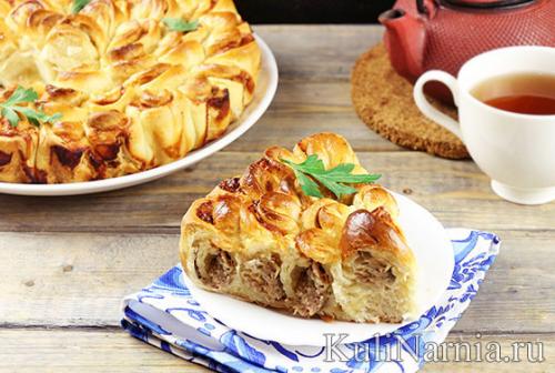 Как правильно нарезать пирог с мясом на порции. Как сделать тесто для пирога «Хризантема»