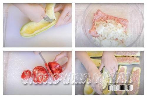 Кабачки, фаршированные помидорами. Готовим кабачки в духовке с сыром и помидорами – лучшие идеи