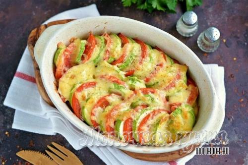 Кабачки, фаршированные помидорами. Готовим кабачки в духовке с сыром и помидорами – лучшие идеи