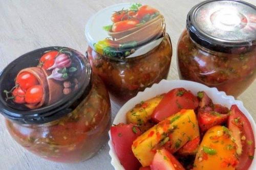 Салат из помидор на зиму. 20 простых и вкусных салатов из помидоров на зиму