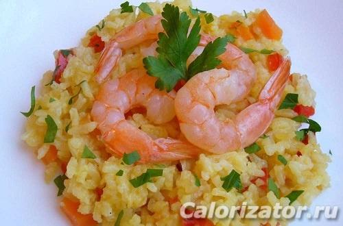 Какие свойства имеет постный рис с креветками. Диетический рис с овощами и креветками