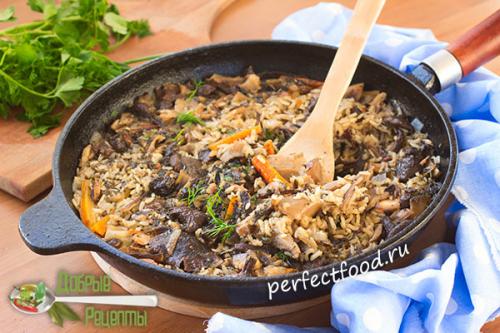 Какие блюда можно приготовить из дикого и бурого риса. Бурый рис с диким рисом и грибами — рецепт с фото и видео