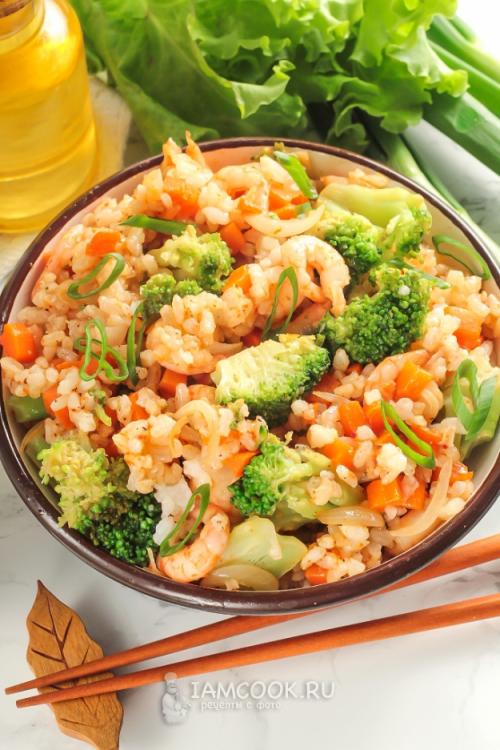 Вкусный и полезный: рецепт риса с креветками и овощами на сковороде 07 Вкусный и полезный: рецепт риса с креветками и овощами на сковороде 07
