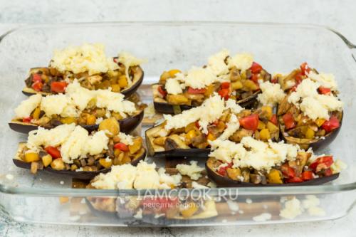 Баклажаны в духовке рецепт с грибами и сыром. Баклажаны, фаршированные грибами 16 Баклажаны в духовке рецепт с грибами и сыром. Баклажаны, фаршированные грибами 16