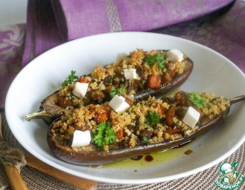 Баклажаны с грибами и картошкой в духовке. Баклажаны, фаршированные картофелем и грибами