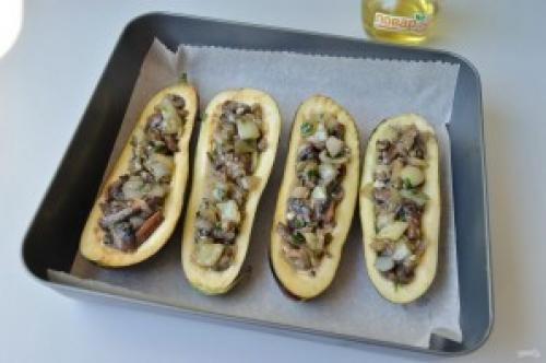 Баклажаны в духовке рецепт с грибами и сыром. Баклажаны, фаршированные грибами