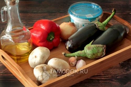 Шампиньоны с баклажанами в духовке в сливочном соусе. 13 Шампиньоны с баклажанами в духовке в сливочном соусе. 13