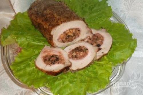 СВИНИНА в беконе на вертеле или как сделать.. Фаршированная свинина на вертеле