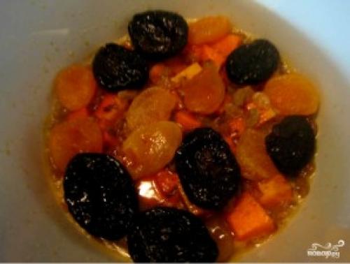 Плов в тыкве с сухофруктами. Плов с тыквой и сухофруктами