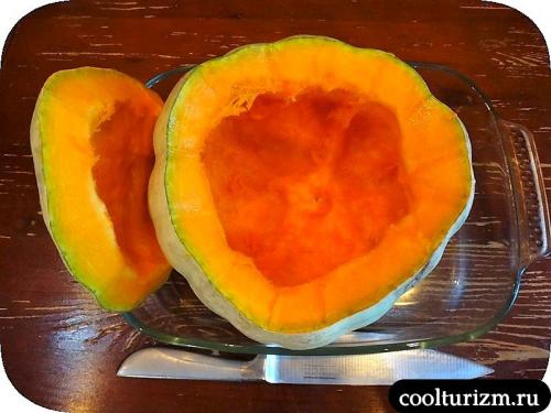 Плов в тыкве с курицей. Плов с курицей в тыкве