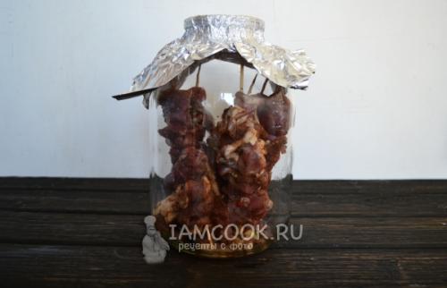 Шашлык из свинины в банке в духовке. Шашлык в духовке в банке на шпажках 11 Шашлык из свинины в банке в духовке. Шашлык в духовке в банке на шпажках 11