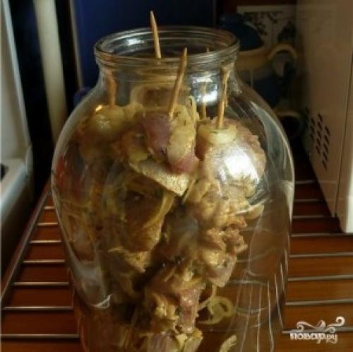 Шашлык в банке без шпажек. Шашлык в духовке в банке