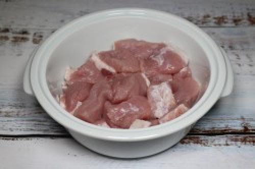 Шашлык в духовке с жидким дымом. Состав продуктов