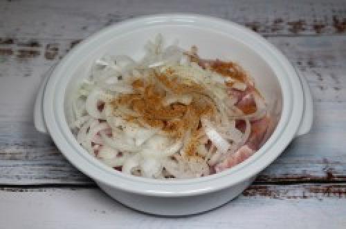 Шашлык в духовке с жидким дымом. Состав продуктов