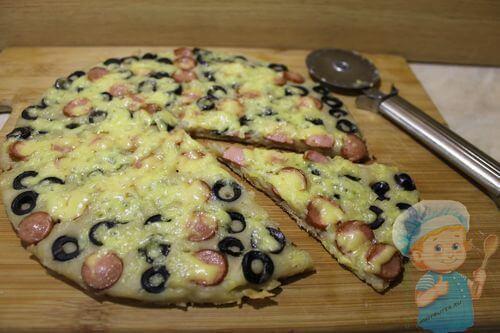 Пицца на сковороде без сметаны и яиц. Готовим пиццу на сковороде без яиц