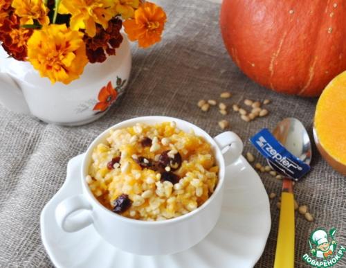Пшеничная молочная каша с тыквой. Каша пшеничная с тыквой Дары осени