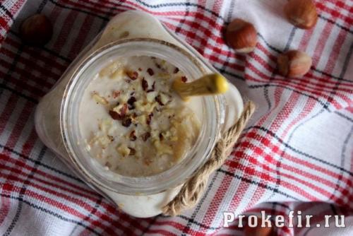 Ленивая овсянка на кефире. Ленивая овсянка с кефиром и молоком и бананом