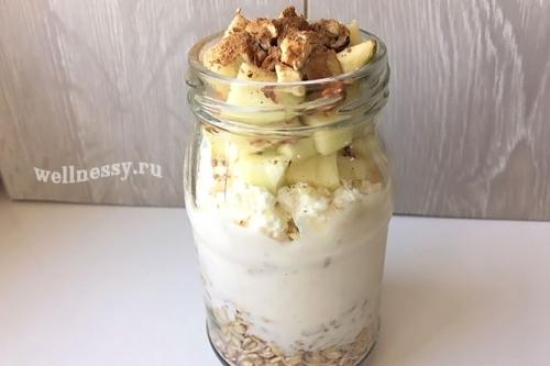 Ленивая овсянка на ночь. Ленивая овсянка (Bircher мюсли)