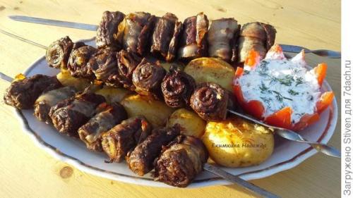 Шашлык рулетики с беконом. Необычный шашлык Рулетики из говядины и бекона