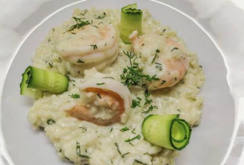 Ризотто с креветками в сливочном соусе. Ризотто с креветками