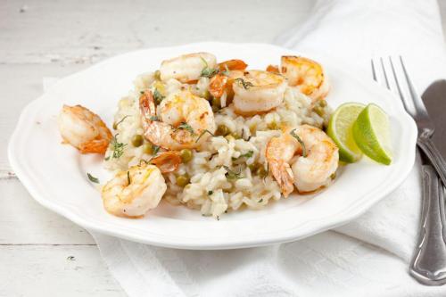 Ризотто с креветками в сливочном соусе. Ризотто с креветками 09