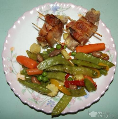 Рулетики из свинины с беконом и сыром. Рецепт: Свиные рулетики - с сыром в беконе