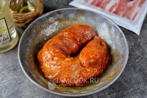 Свиная вырезка в беконе и медовой глазури 13